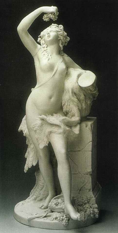 Скульптура «Вакханка» Скульптор Август Шпис 1903 г.Фарфор, бисквит Выс. 44,3 см